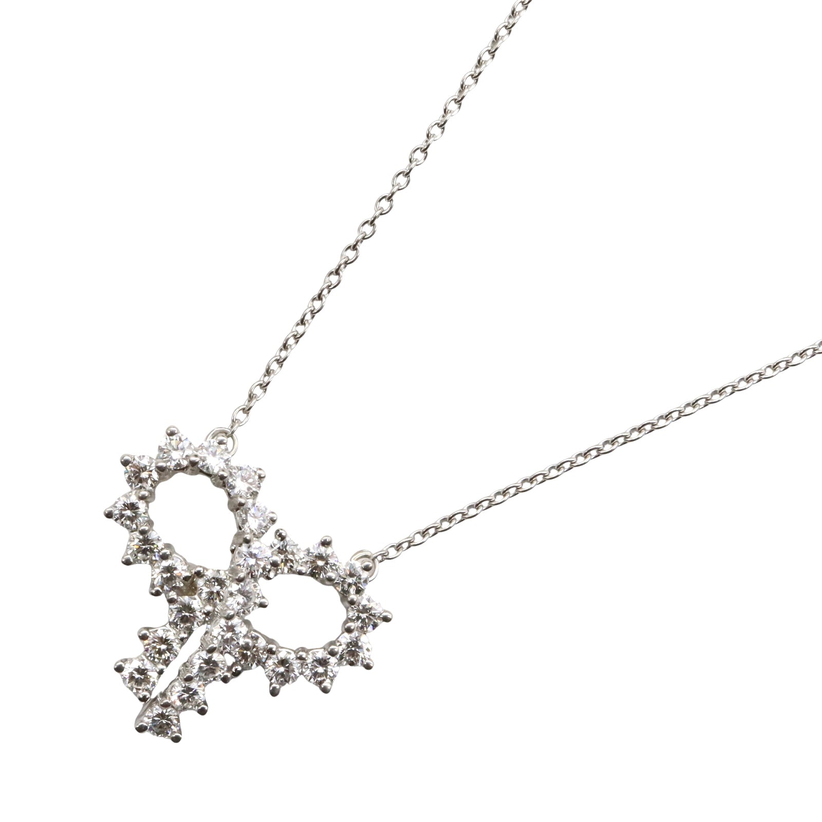 リボン ネックレス ネックレス Pt950プラチナ ダイヤモンド クリア ティファニー アクセサリー TIFFANY & Co.