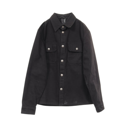 クロスボールボタン カバーオール デニムジャケット コットン ブラック クロムハーツ アウター Chrome Hearts
