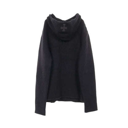 CHクロス プルオーバーパーカー ニット カシミヤ ブラック クロムハーツ トップス Chrome Hearts