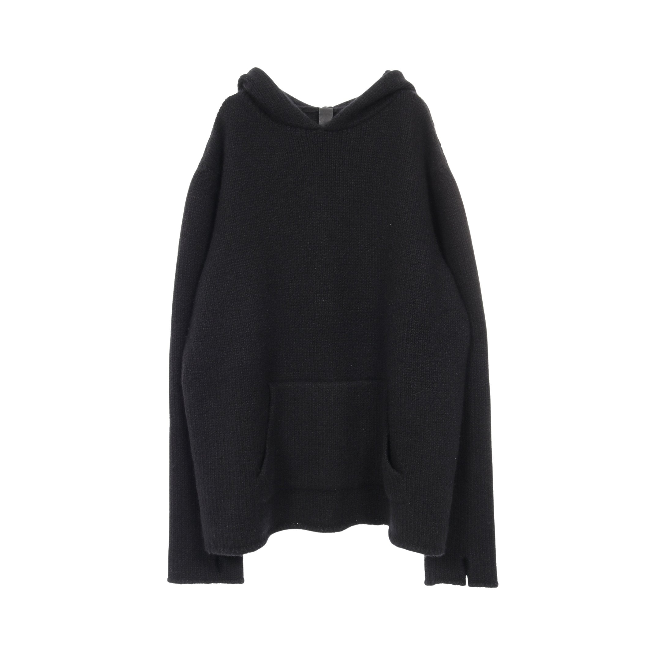 CHクロス プルオーバーパーカー ニット カシミヤ ブラック クロム