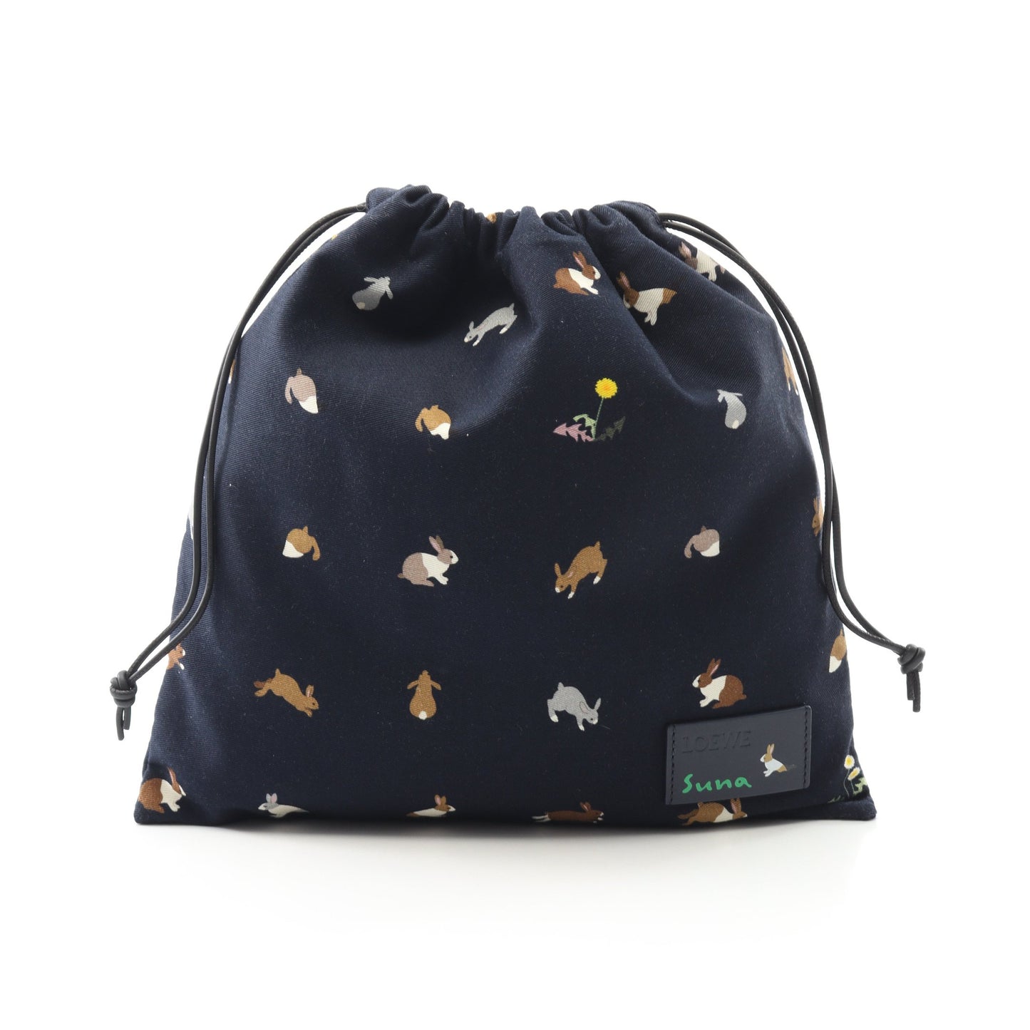 LOEWE × Suna Fujita ポーチ コットン ネイビー マルチカラー ドローストリング 巾着 ロエベ 財布・小物 LOEWE