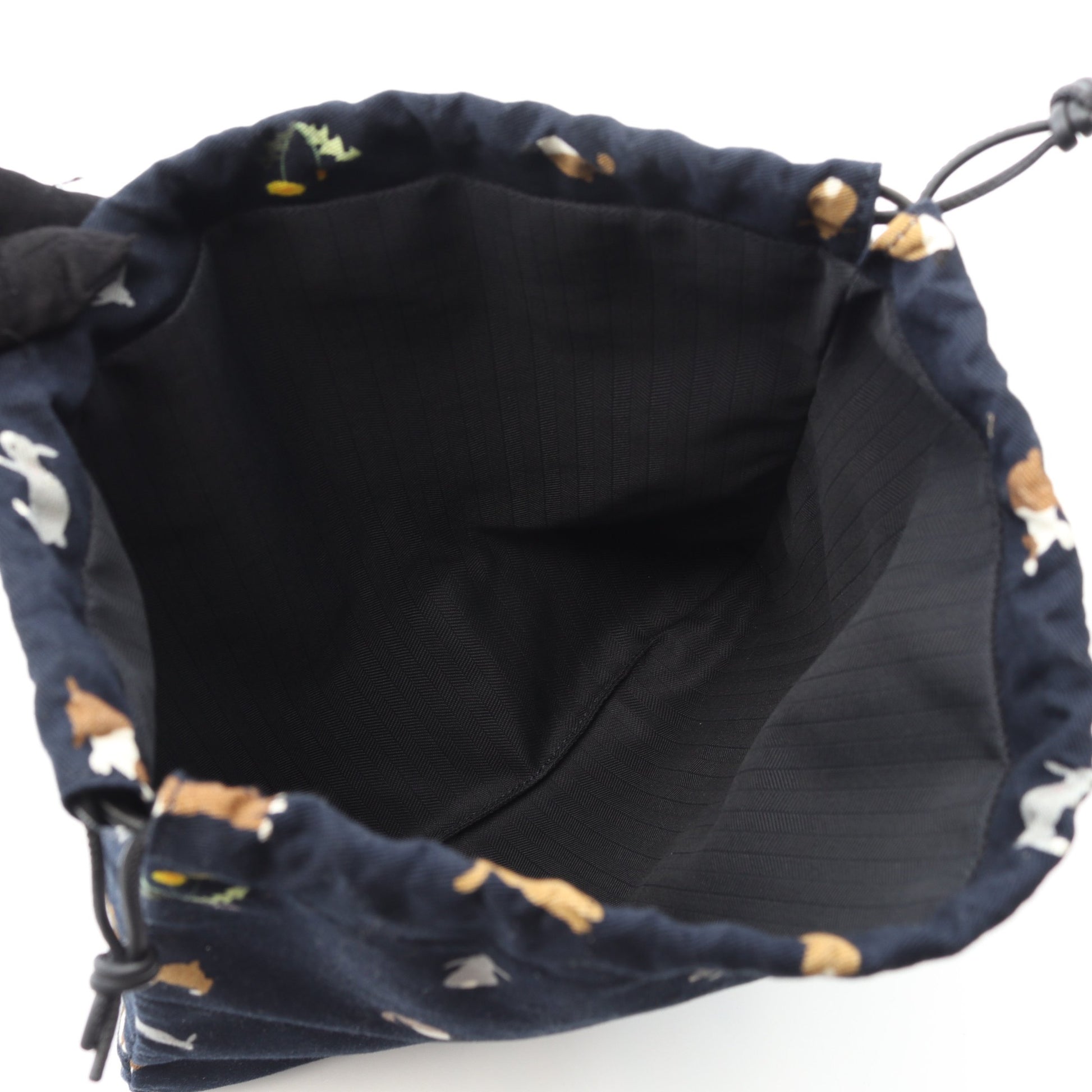 LOEWE × Suna Fujita ポーチ コットン ネイビー マルチカラー ドローストリング 巾着 ロエベ 財布・小物 LOEWE