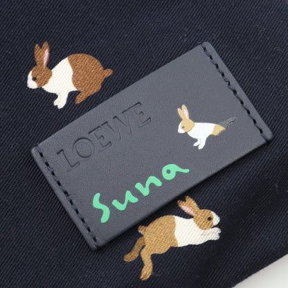 LOEWE × Suna Fujita ポーチ コットン ネイビー マルチカラー ドローストリング 巾着 ロエベ 財布・小物 LOEWE