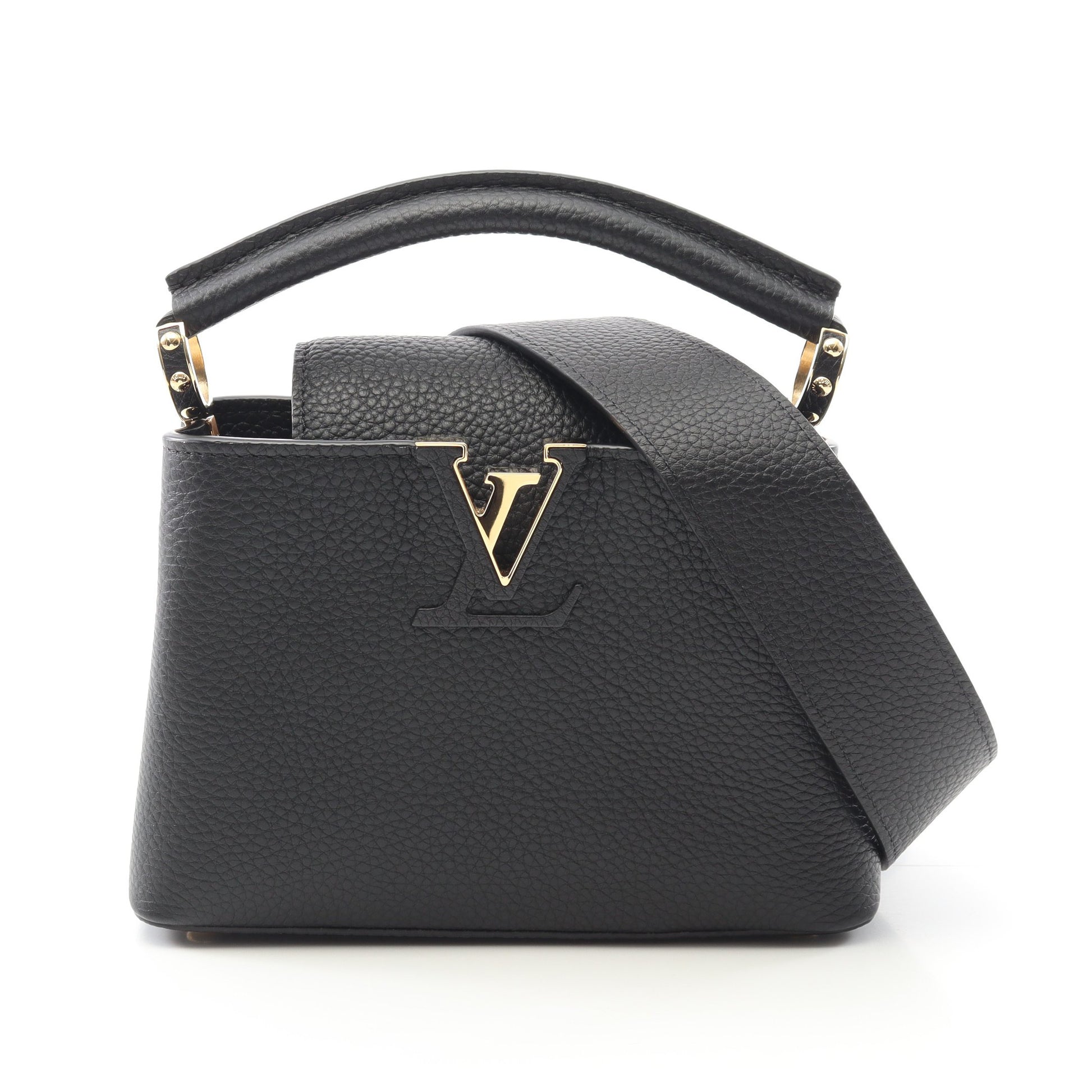 カプシーヌMINI ハンドバッグ トリヨンレザー ブラック 2WAY ルイヴィトン バッグ LOUIS VUITTON