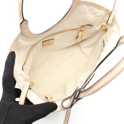 IVY アイビー ハンドバッグ レザー ベージュ 2WAY ミュウミュウ バッグ miu miu