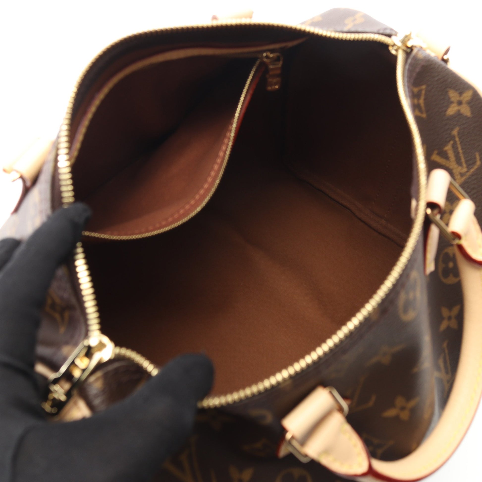 スピーディ バンドリエール30 モノグラム ハンドバッグ PVC レザー ブラウン 2WAY ルイヴィトン バッグ LOUIS VUITTON