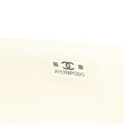 マトラッセ トップハンドル チェーンウォレット ラムスキン ホワイト シルバー金具 2WAY シャネル バッグ CHANEL