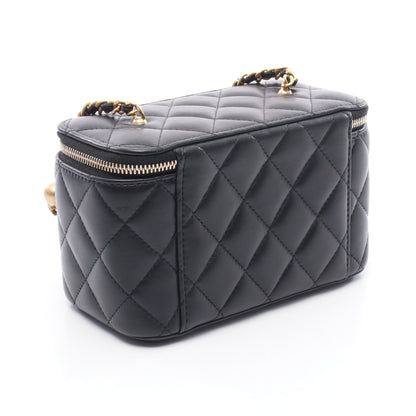 ココマーク バニティ ショルダーバッグ ラムスキン ブラック ゴールド金具 シャネル バッグ CHANEL