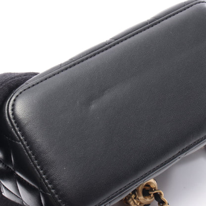 ココマーク バニティ ショルダーバッグ ラムスキン ブラック ゴールド金具 シャネル バッグ CHANEL