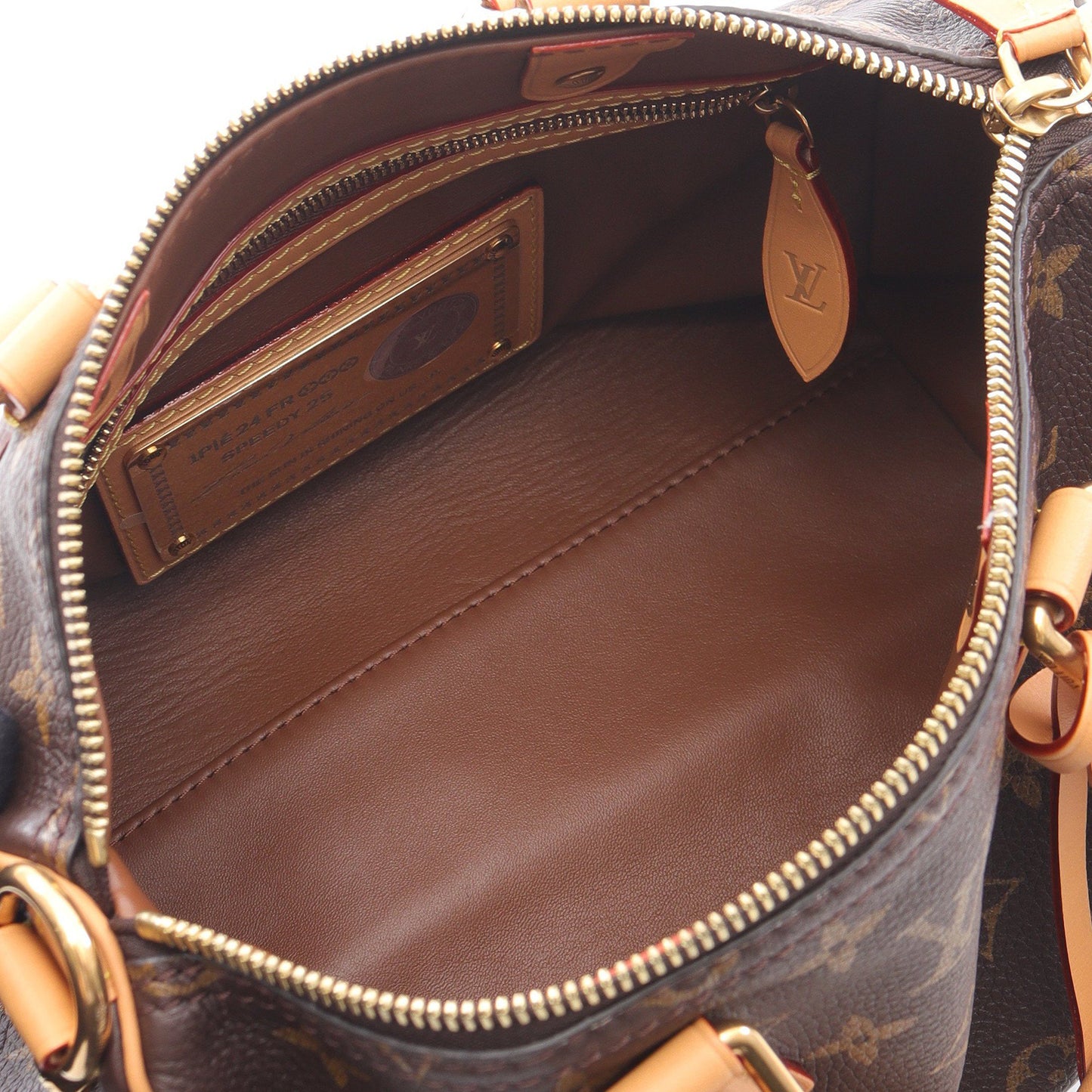スピーディ P9 バンドリエール 25 モノグラム ハンドバッグ レザー ブラウン 2WAY ルイヴィトン バッグ LOUIS VUITTON