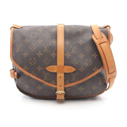 ソミュール30 モノグラム ショルダーバッグ PVC レザー ブラウン ルイヴィトン バッグ LOUIS VUITTON