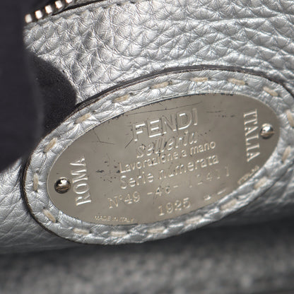 ピーカブー レギュラー セレリア ハンドバッグ レザー シルバー 2WAY フェンディ バッグ FENDI