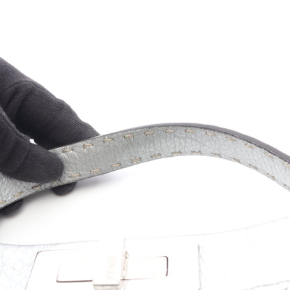 ピーカブー レギュラー セレリア ハンドバッグ レザー シルバー 2WAY フェンディ バッグ FENDI