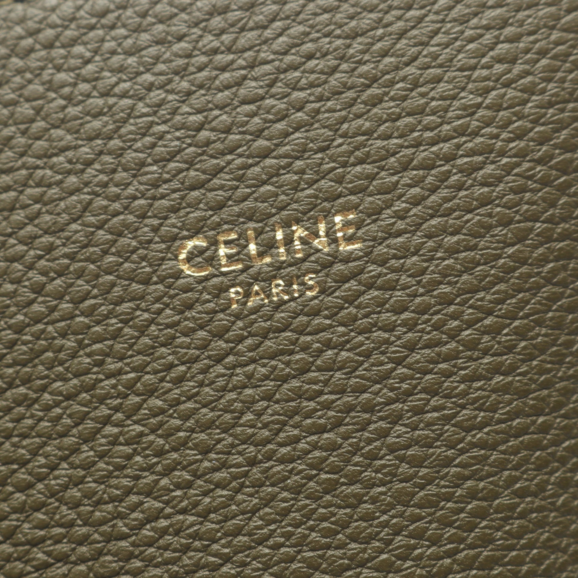 カバファントム スモール ショルダーバッグ トートバッグ レザー カーキグリーン セリーヌ バッグ CELINE