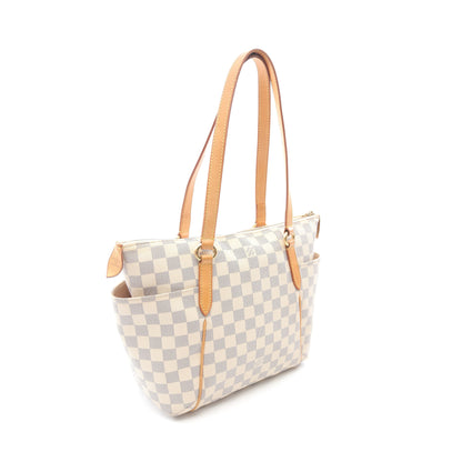 トータリーPM ダミエアズール ショルダーバッグ トートバッグ PVC レザー ホワイト ルイヴィトン バッグ LOUIS VUITTON