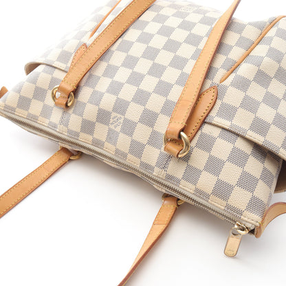 トータリーPM ダミエアズール ショルダーバッグ トートバッグ PVC レザー ホワイト ルイヴィトン バッグ LOUIS VUITTON