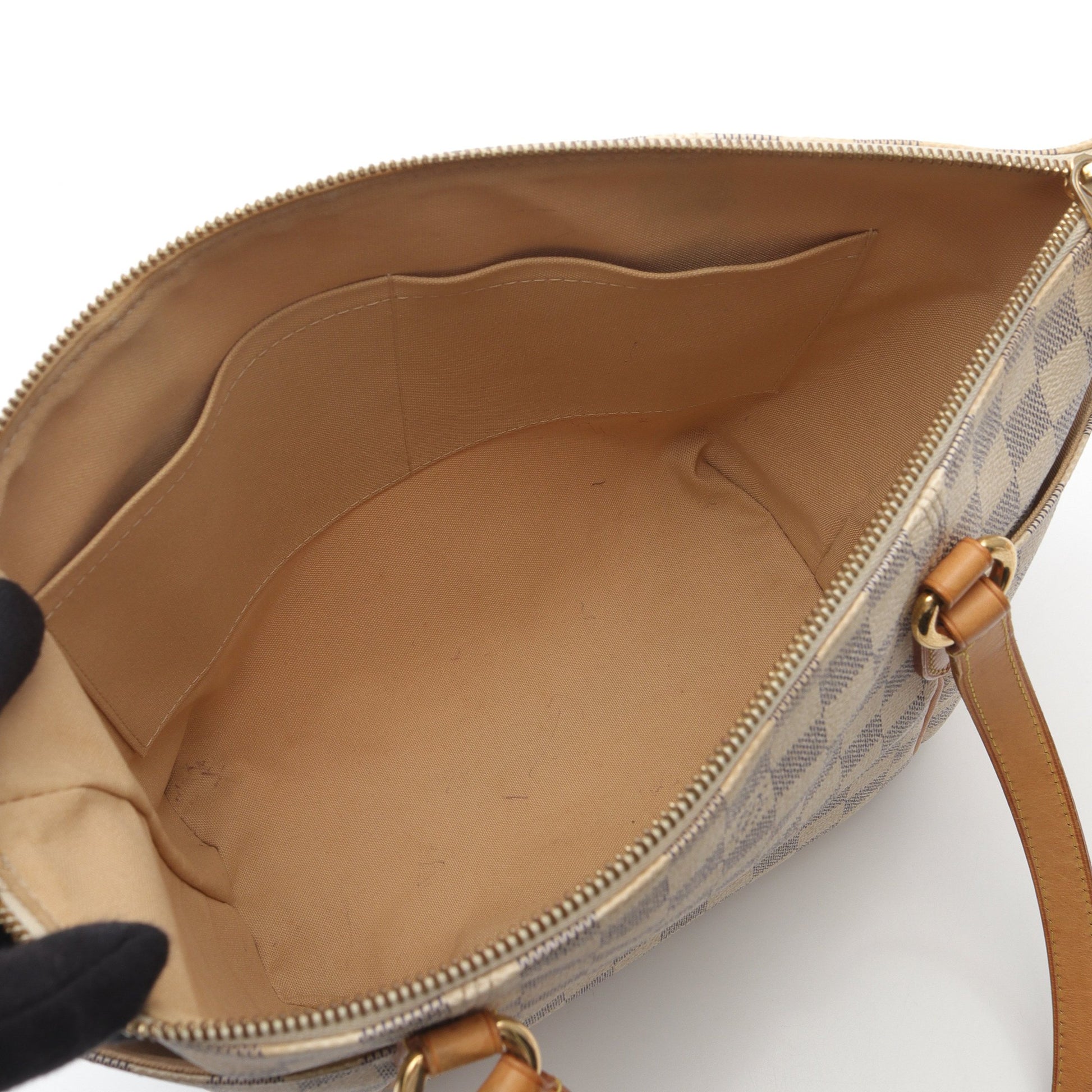 トータリーPM ダミエアズール ショルダーバッグ トートバッグ PVC レザー ホワイト ルイヴィトン バッグ LOUIS VUITTON