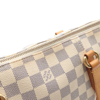 トータリーPM ダミエアズール ショルダーバッグ トートバッグ PVC レザー ホワイト ルイヴィトン バッグ LOUIS VUITTON