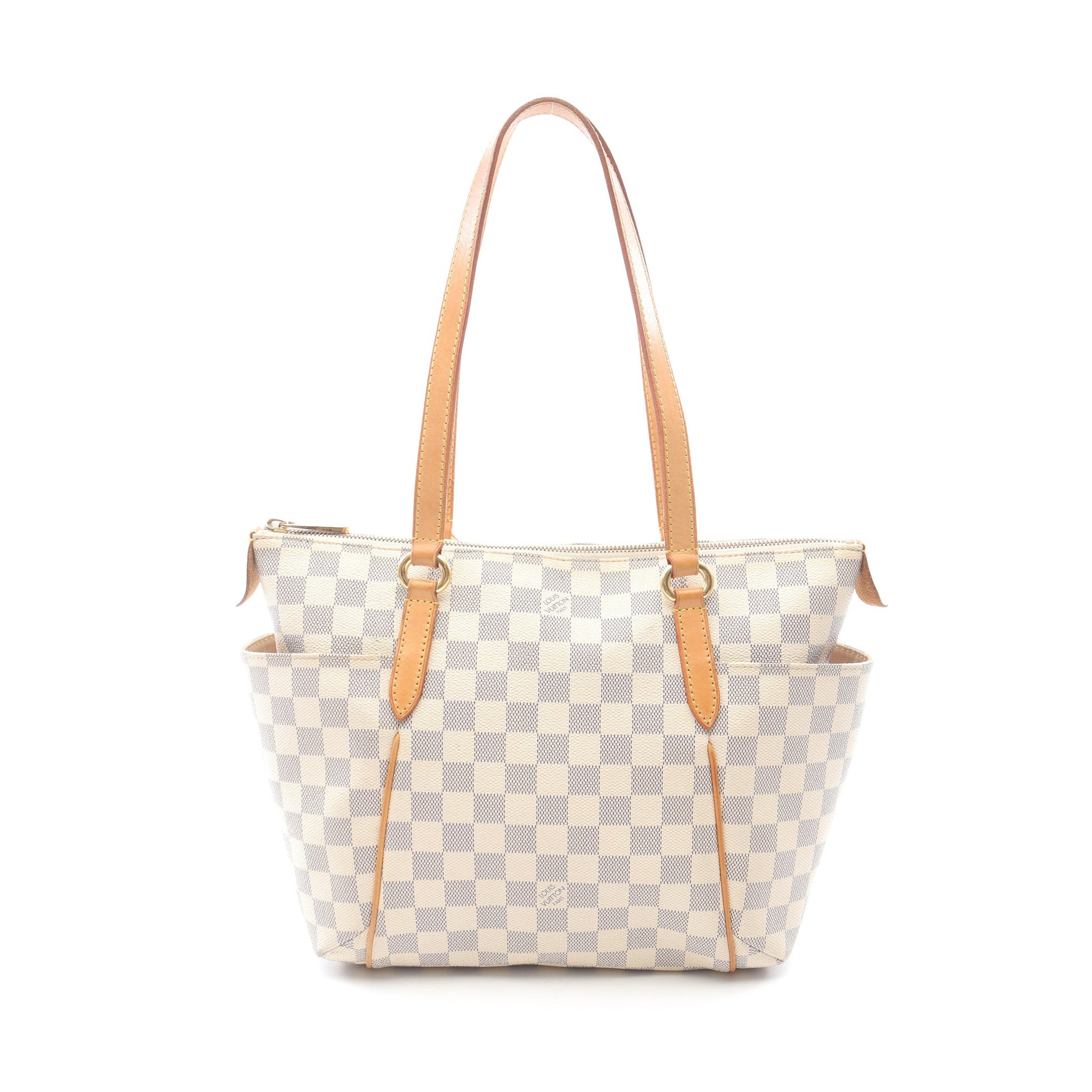 トータリーPM ダミエアズール ショルダーバッグ トートバッグ PVC レザー ホワイト ルイヴィトン バッグ LOUIS VUITTON