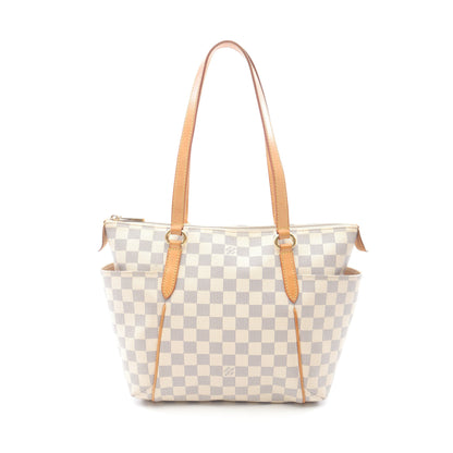 トータリーPM ダミエアズール ショルダーバッグ トートバッグ PVC レザー ホワイト ルイヴィトン バッグ LOUIS VUITTON