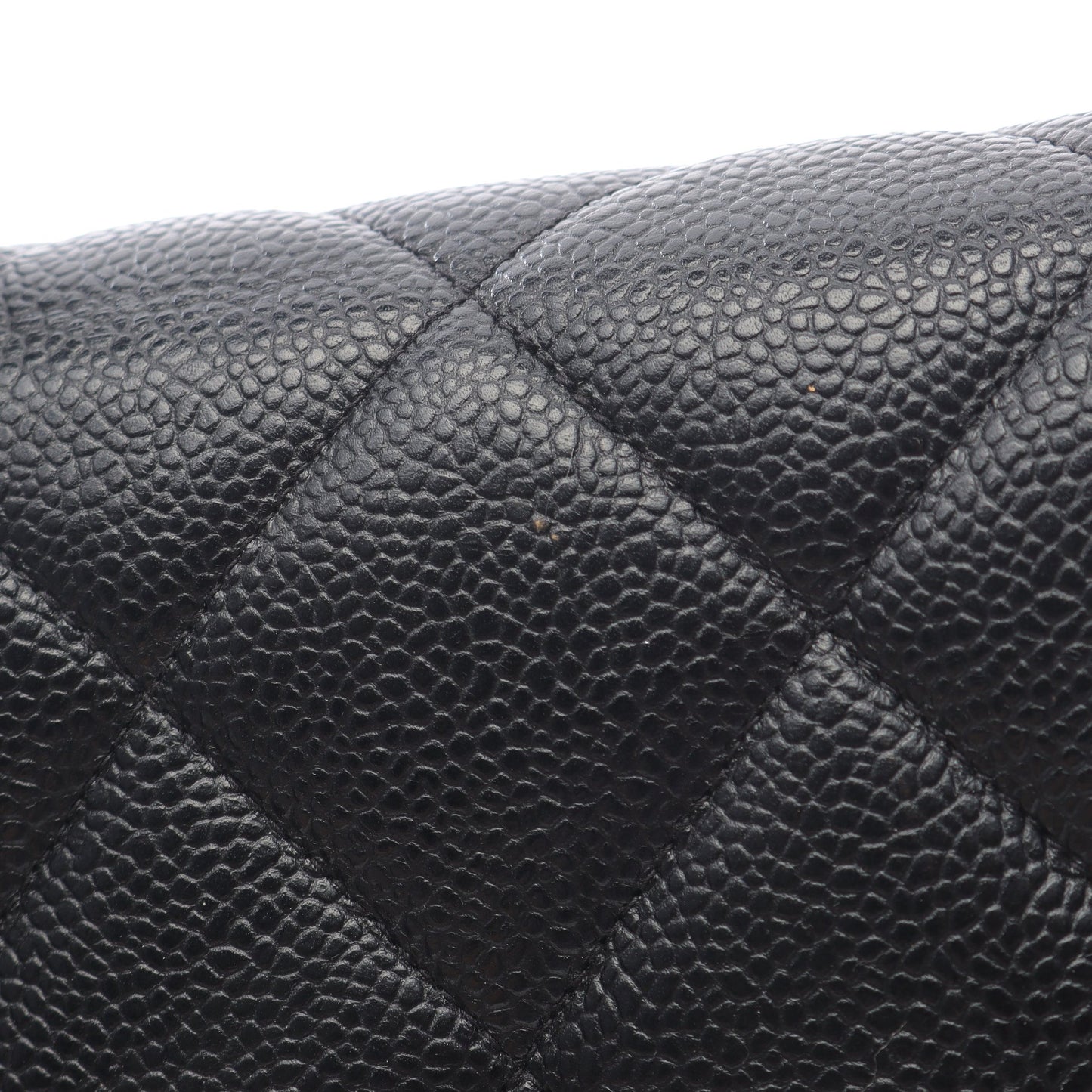 マトラッセ ハンドバッグ キャビアスキン ブラック ゴールド金具 シャネル バッグ CHANEL