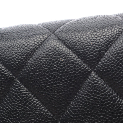 マトラッセ ハンドバッグ キャビアスキン ブラック ゴールド金具 シャネル バッグ CHANEL