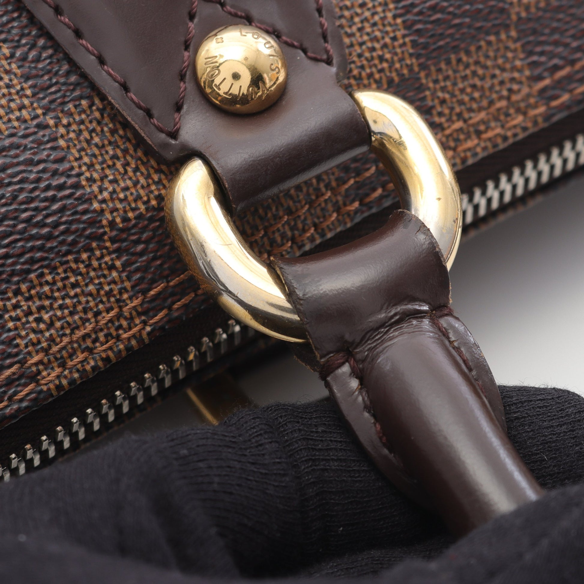 サレヤPM ダミエエベヌ ハンドバッグ トートバッグ PVC レザー ブラウン ルイヴィトン バッグ LOUIS VUITTON