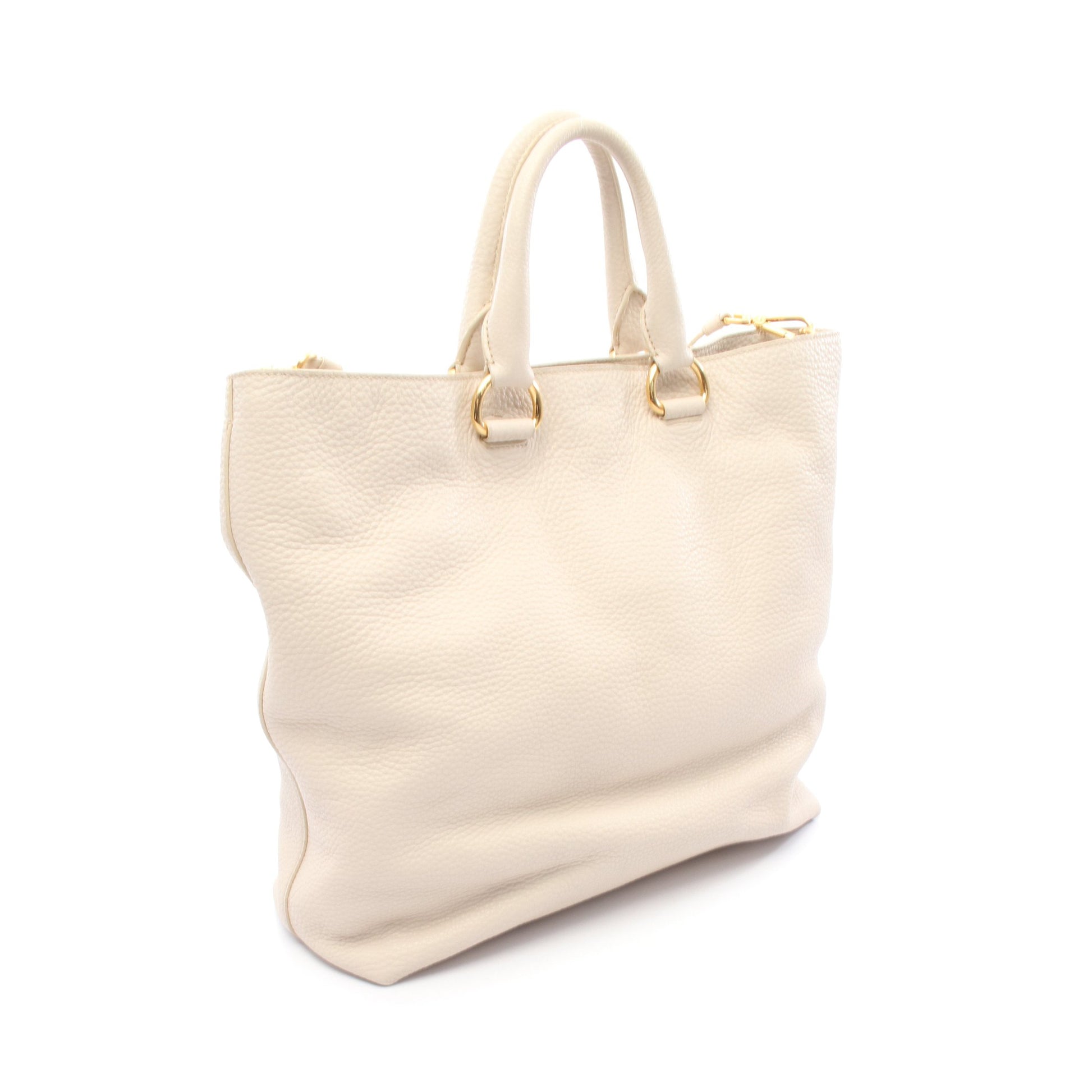 VIT.DAINO ハンドバッグ トートバッグ レザー アイボリー プラダ バッグ PRADA