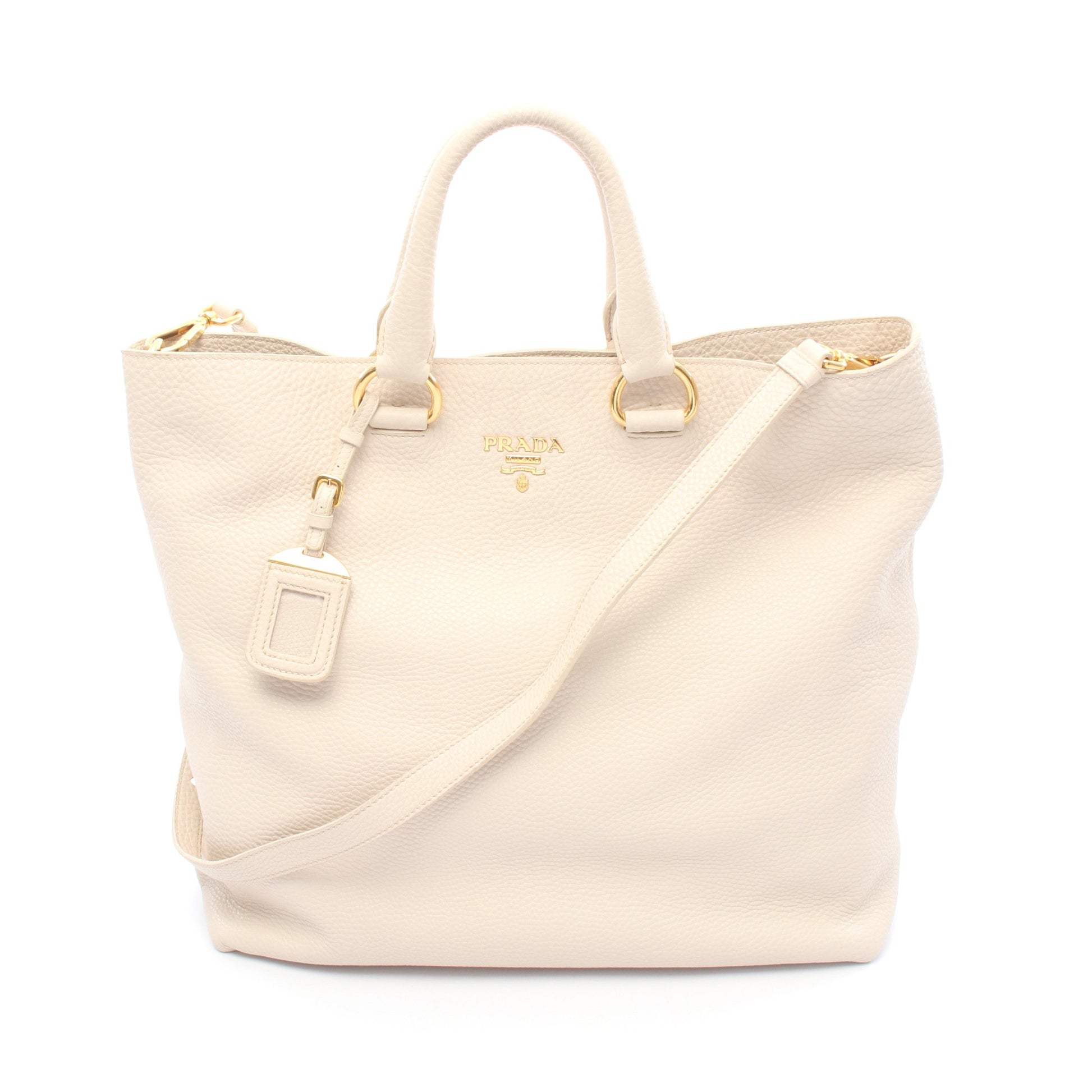 VIT.DAINO ハンドバッグ トートバッグ レザー アイボリー プラダ バッグ PRADA