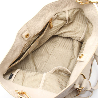 VIT.DAINO ハンドバッグ トートバッグ レザー アイボリー プラダ バッグ PRADA