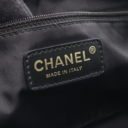 ニュートラベルライン ハンドバッグ ミニボストンバッグ ナイロンキャンバス レザー ブラック ゴールド金具 シャネル バッグ CHANEL
