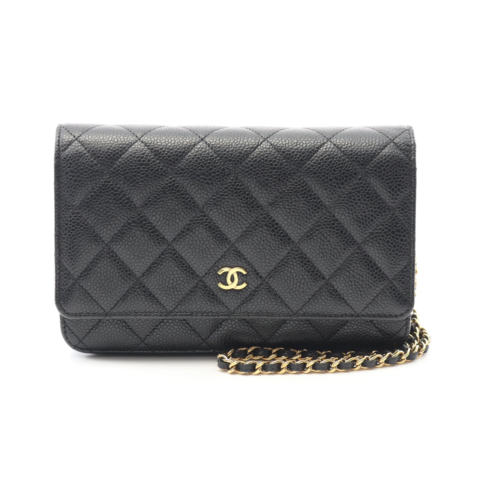 マトラッセ チェーンウォレット キャビアスキン ブラック ゴールド金具 シャネル バッグ CHANEL