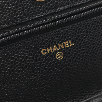 マトラッセ チェーンウォレット キャビアスキン ブラック ゴールド金具 シャネル バッグ CHANEL