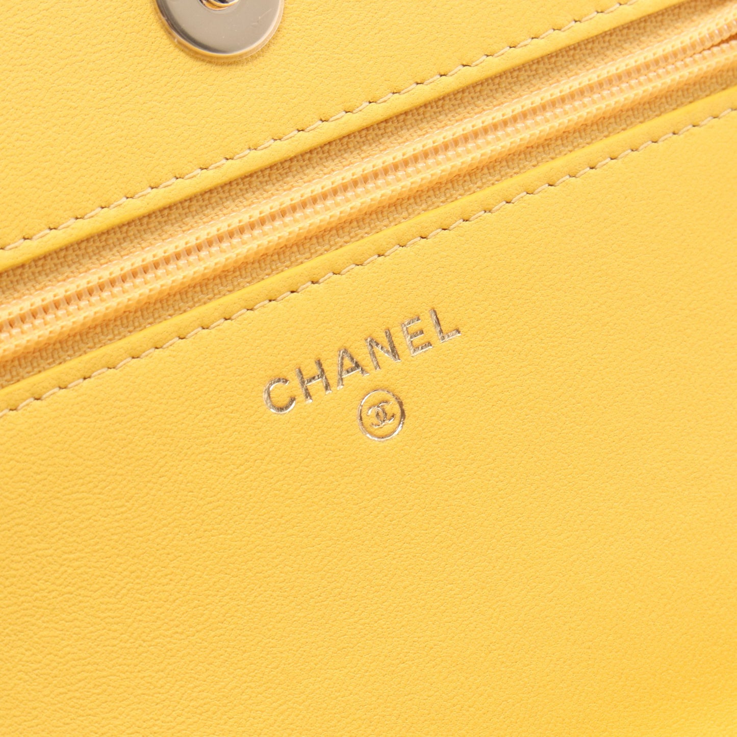 ボーイシャネル マトラッセ チェーンウォレット レザー イエロー ゴールド金具 シャネル バッグ CHANEL
