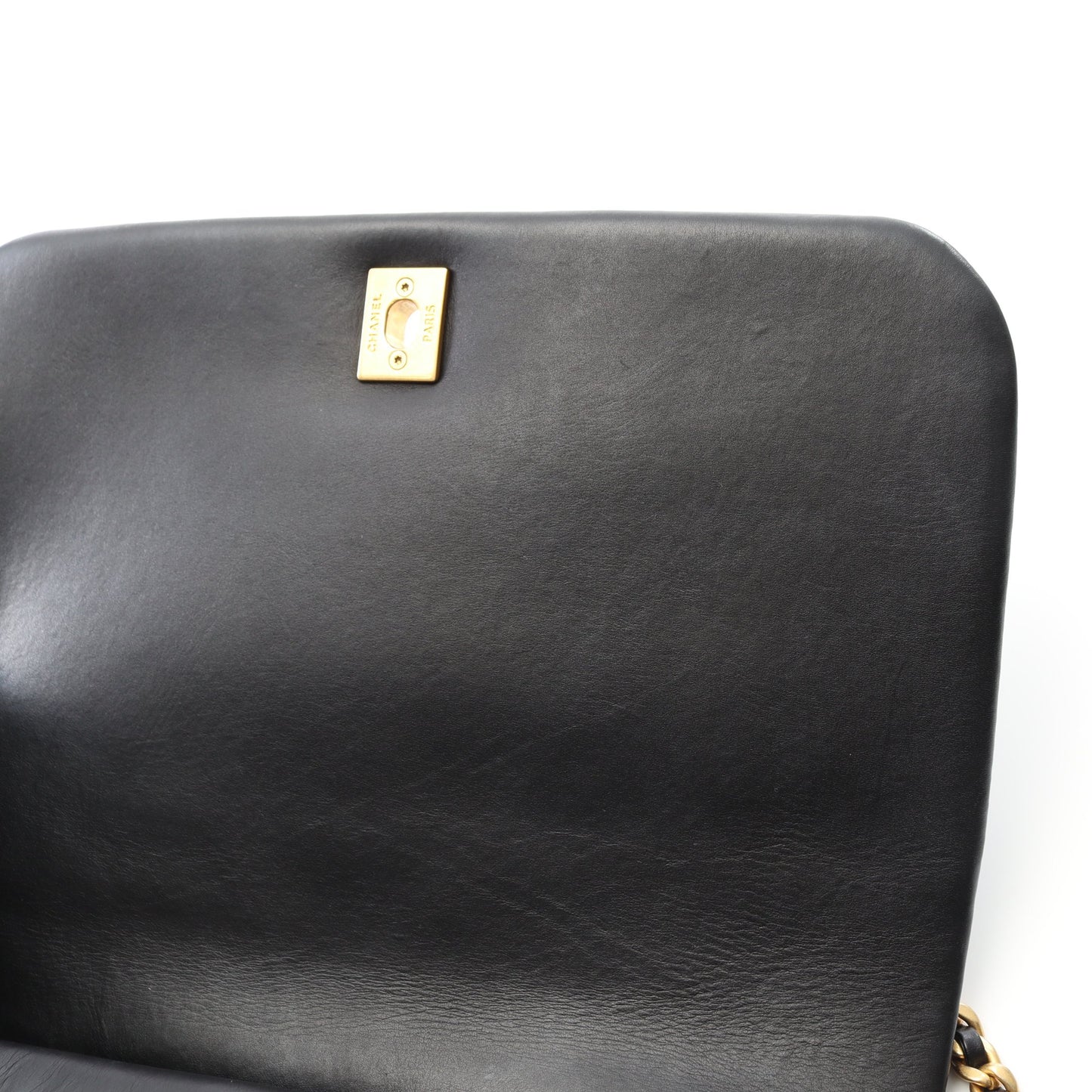 マトラッセ クラシック フルフラップ チェーンショルダーバッグ レザー ブラック ゴールド金具 シャネル バッグ CHANEL