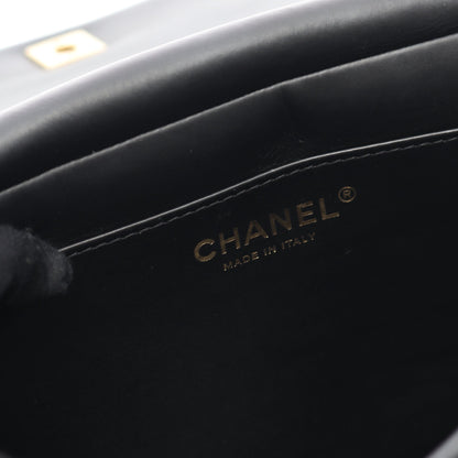 マトラッセ クラシック フルフラップ チェーンショルダーバッグ レザー ブラック ゴールド金具 シャネル バッグ CHANEL