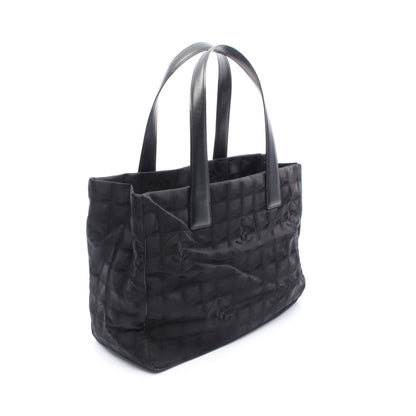 ニュートラベルラインMM ハンドバッグ トートバッグ ナイロンキャンバス レザー ブラック ゴールド金具 シャネル バッグ CHANEL