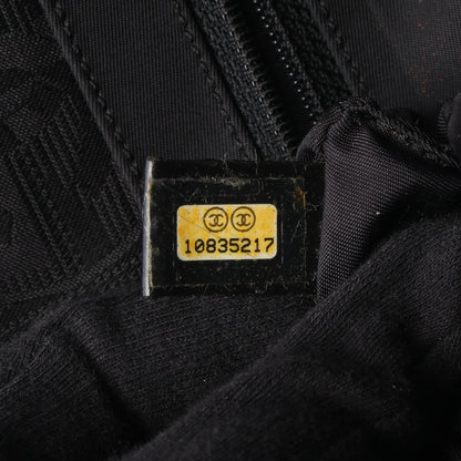 ニュートラベルラインMM ハンドバッグ トートバッグ ナイロンキャンバス レザー ブラック ゴールド金具 シャネル バッグ CHANEL