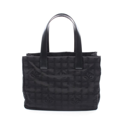ニュートラベルラインMM ハンドバッグ トートバッグ ナイロンキャンバス レザー ブラック ゴールド金具 シャネル バッグ CHANEL