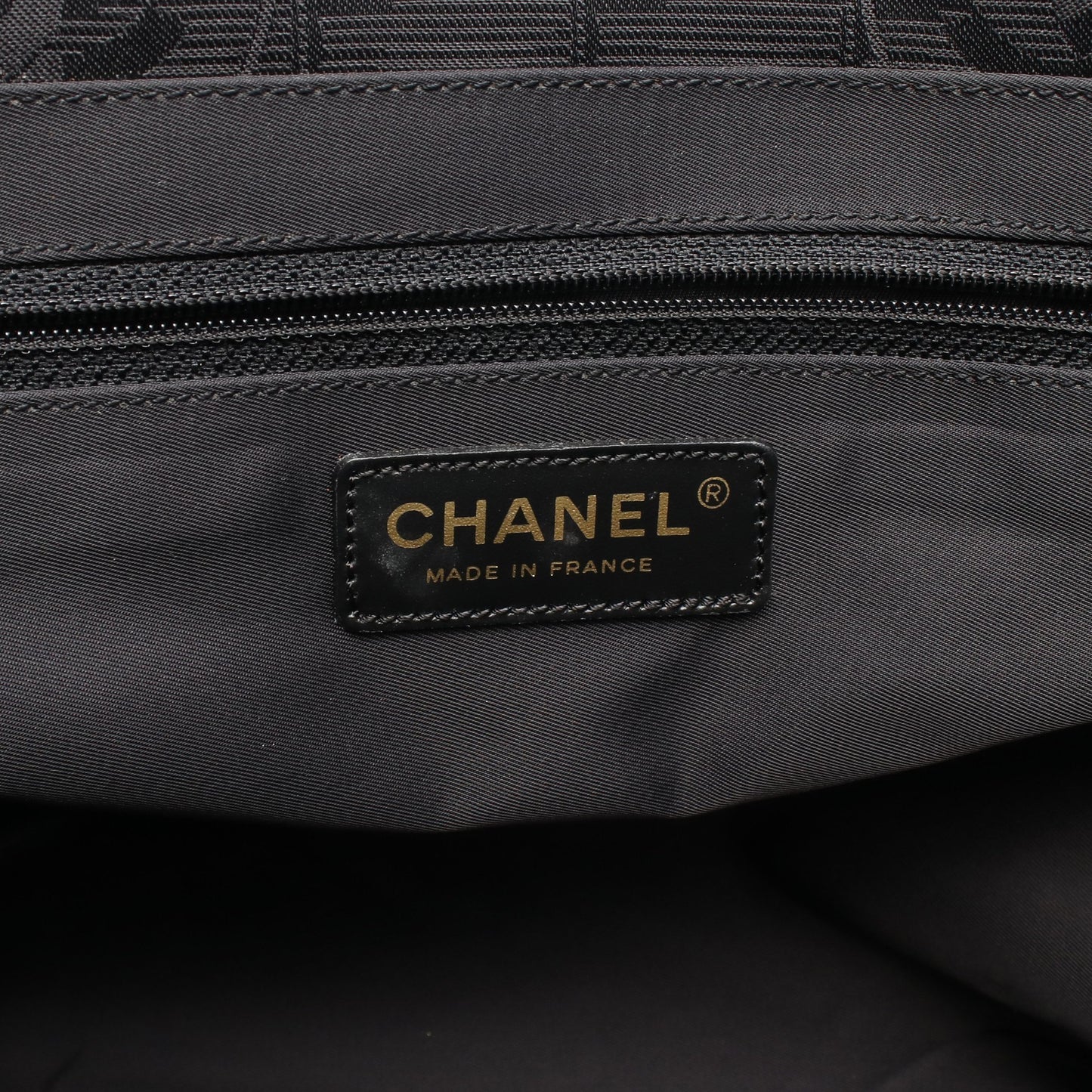 ニュートラベルラインMM ハンドバッグ トートバッグ ナイロンキャンバス レザー ブラック ゴールド金具 シャネル バッグ CHANEL