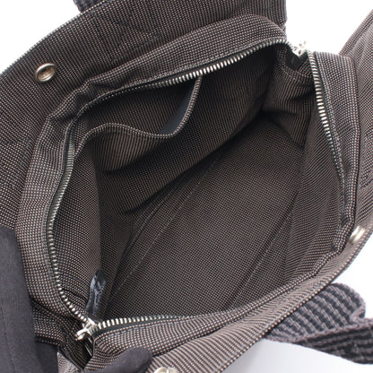 エールラインPM ハンドバッグ トートバッグ ナイロンキャンバス ダークグレー シルバー金具 エルメス バッグ HERMES
