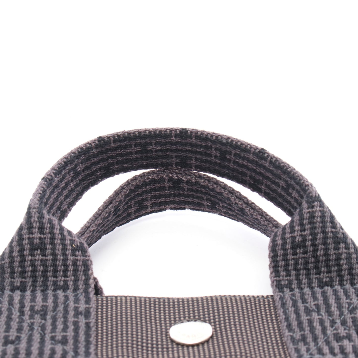 エールラインPM ハンドバッグ トートバッグ ナイロンキャンバス ダークグレー シルバー金具 エルメス バッグ HERMES