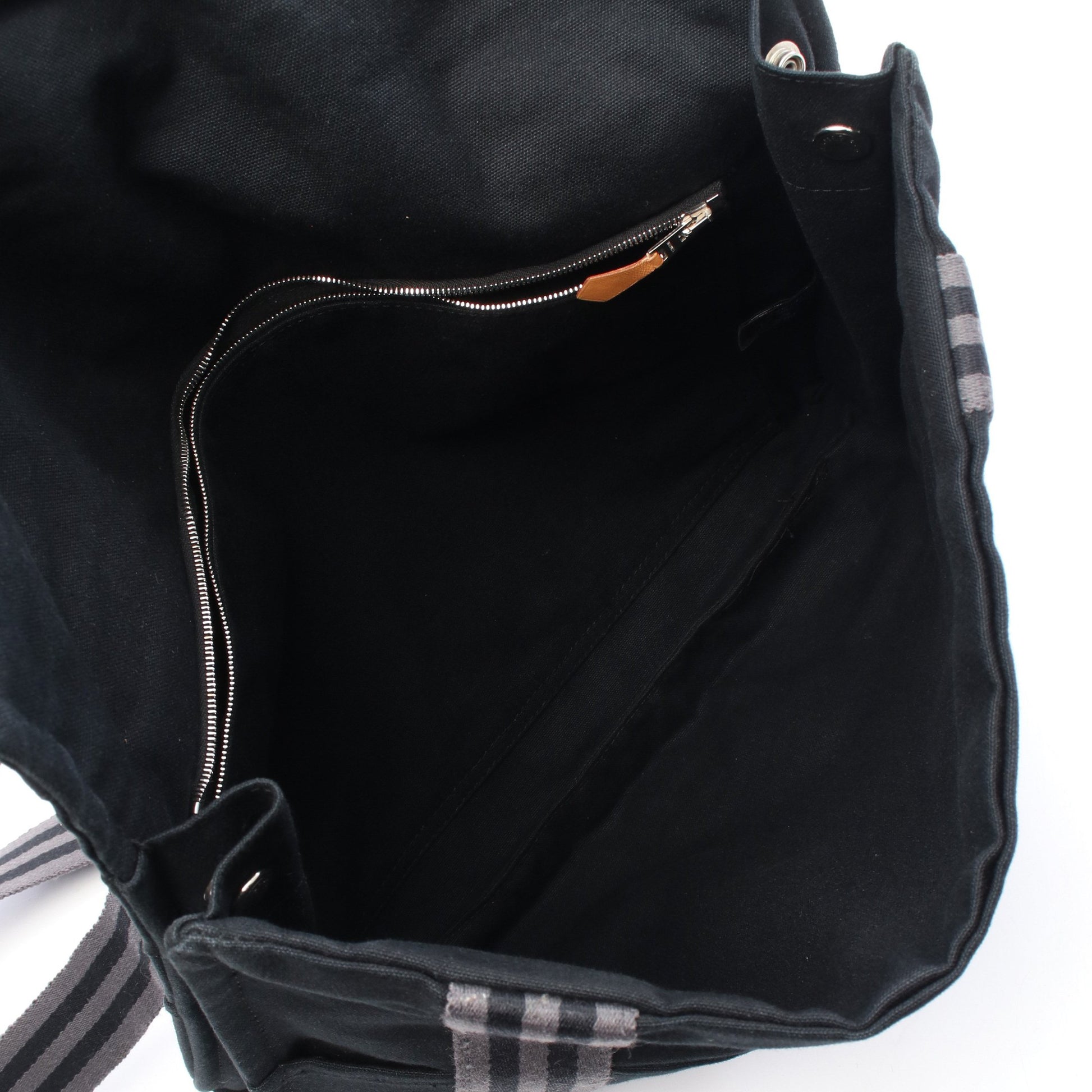 フールトゥ バサスMM ショルダーバッグ キャンバス ダークグレー シルバー金具 エルメス バッグ HERMES