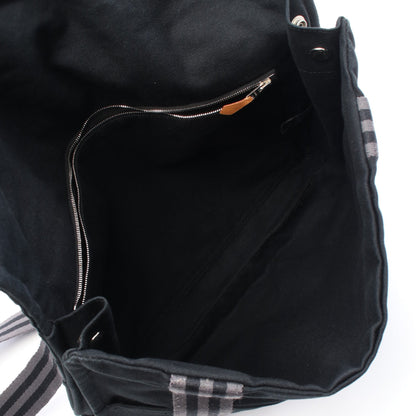 フールトゥ バサスMM ショルダーバッグ キャンバス ダークグレー シルバー金具 エルメス バッグ HERMES