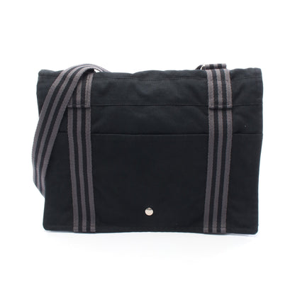 フールトゥ バサスMM ショルダーバッグ キャンバス ダークグレー シルバー金具 エルメス バッグ HERMES