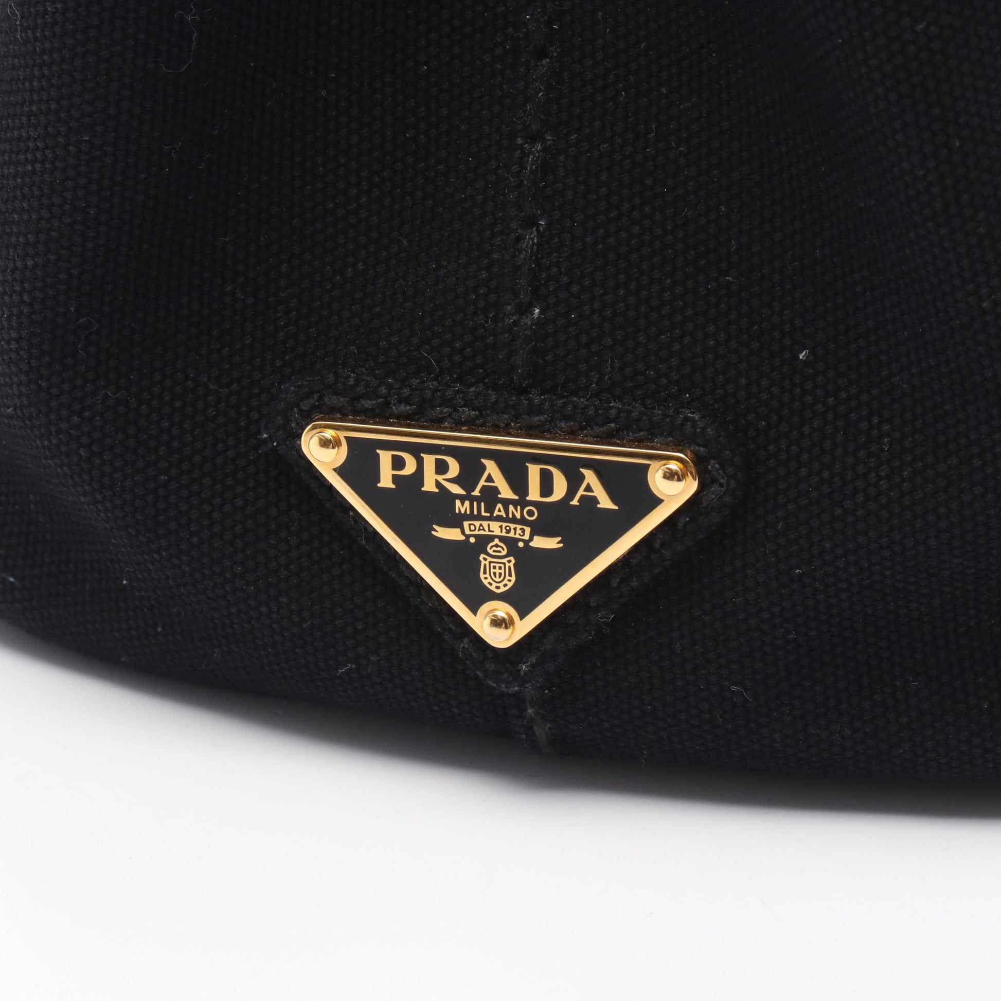 CANAPA カナパ ハンドバッグ トートバッグ キャンバス ブラック 2WAY プラダ バッグ PRADA