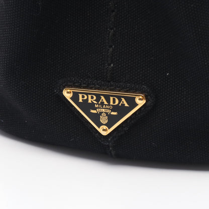 CANAPA カナパ ハンドバッグ トートバッグ キャンバス ブラック 2WAY プラダ バッグ PRADA