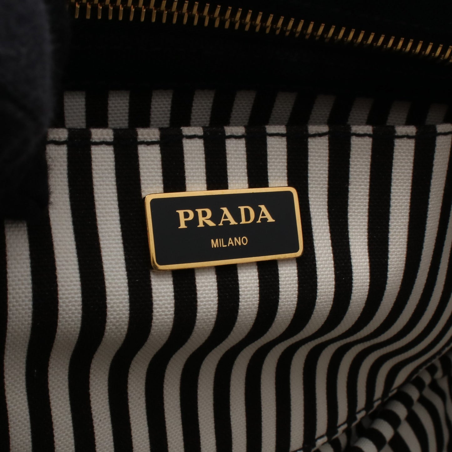 CANAPA カナパ ハンドバッグ トートバッグ キャンバス ブラック 2WAY プラダ バッグ PRADA