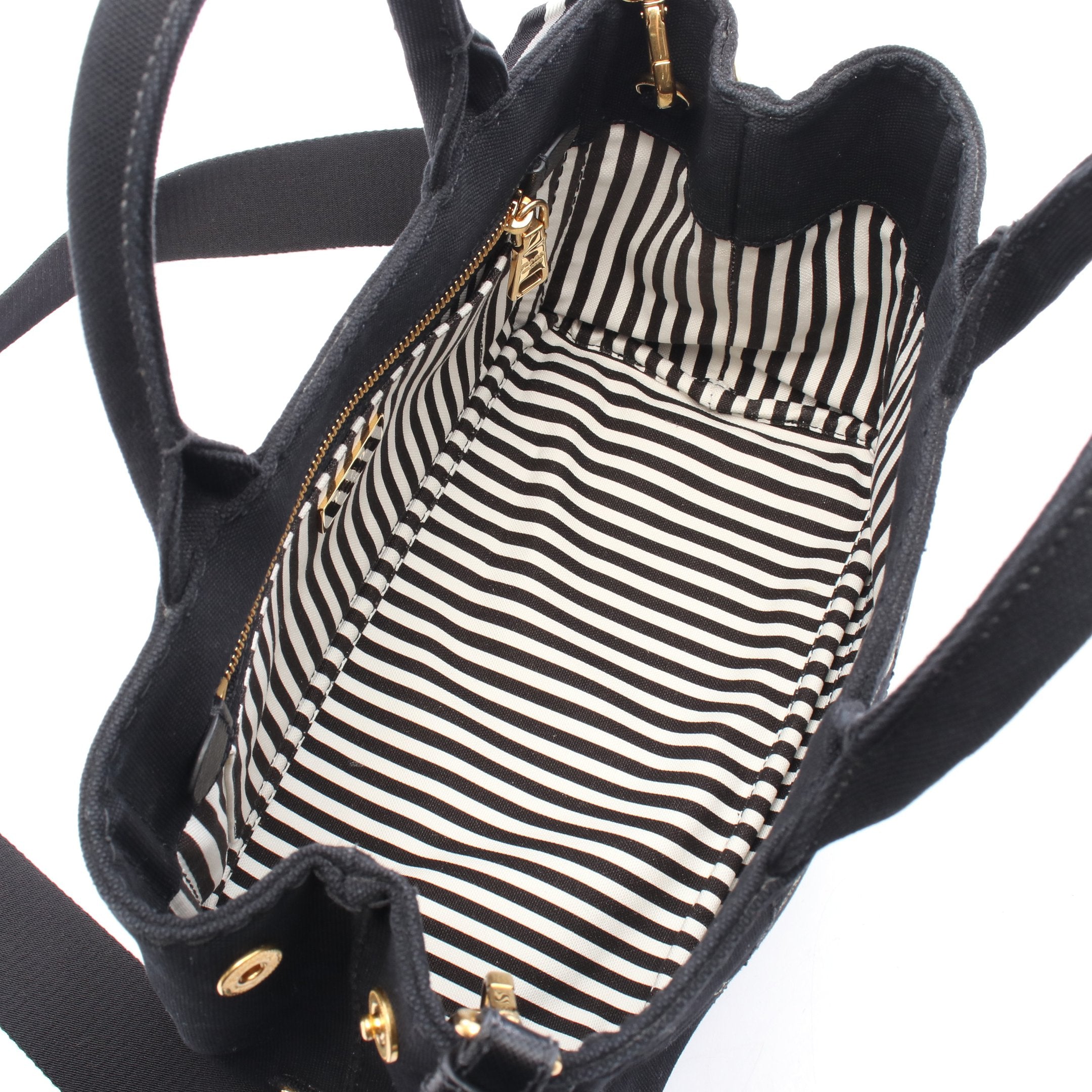 PRADA カナパ S ハンドバッグ 黒 キャンバス CANAPA カナパ