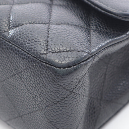 マトラッセ Wフラップ Wチェーンショルダーバッグ キャビアスキン ブラック ゴールド金具 シャネル バッグ CHANEL